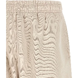 Beige Cotton Bermuda Shorts