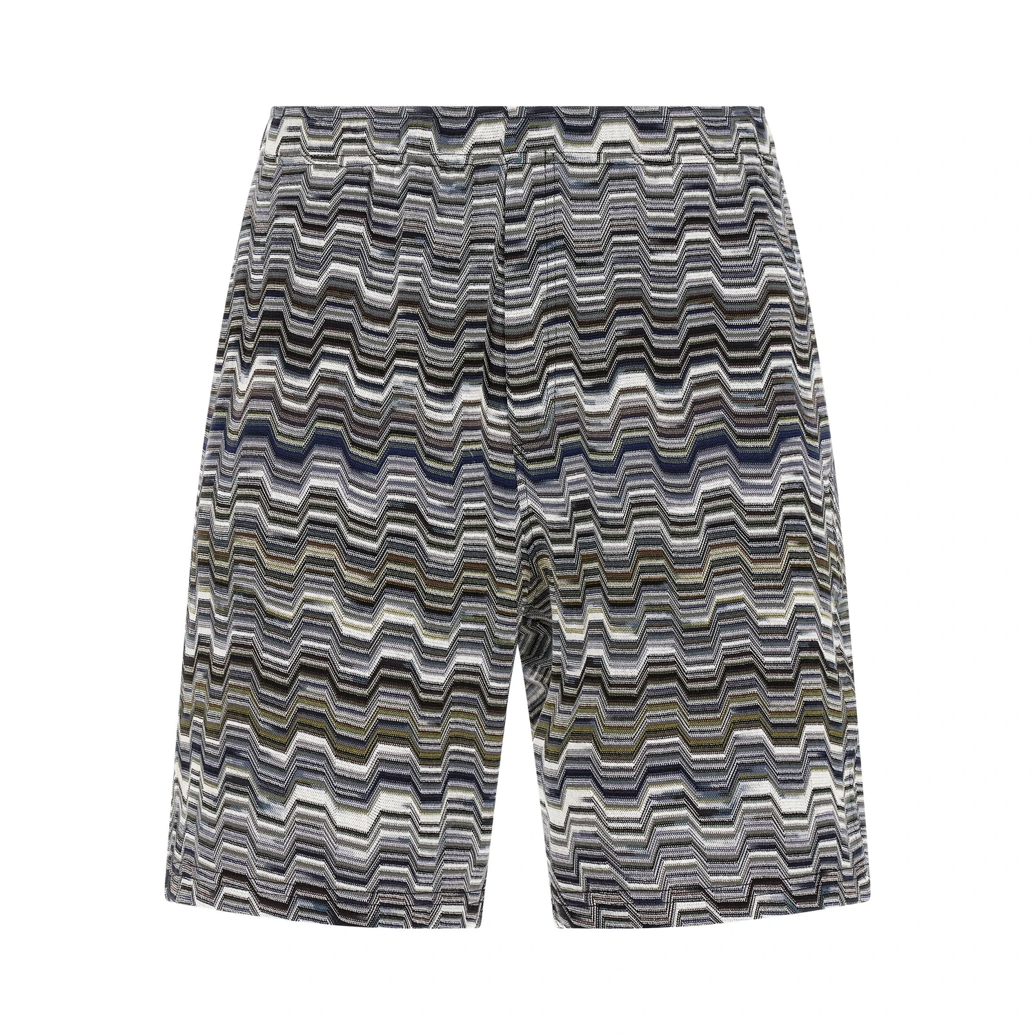 Bicolor Cotton Bermuda Shorts