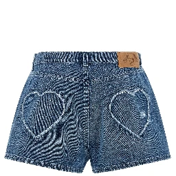 Blue Cotton Bermuda Shorts