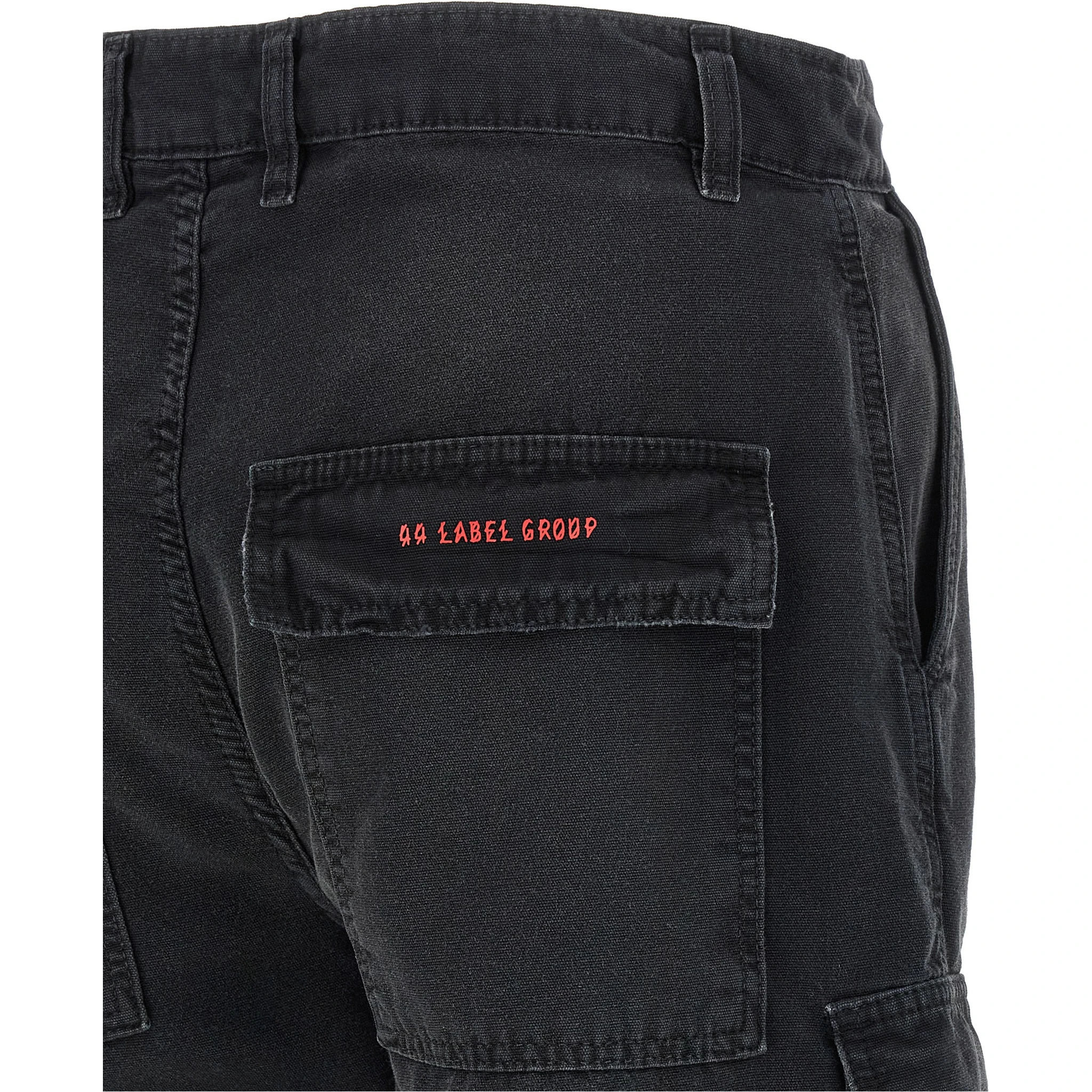 Black Cotton Bermuda Shorts