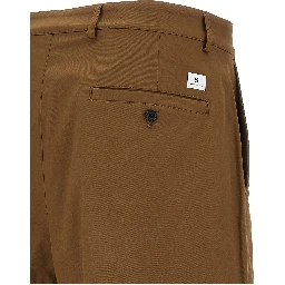 Brown Cotton Bermuda Shorts