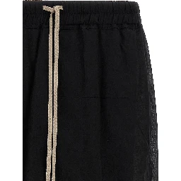 Black Cotton Bermuda Shorts
