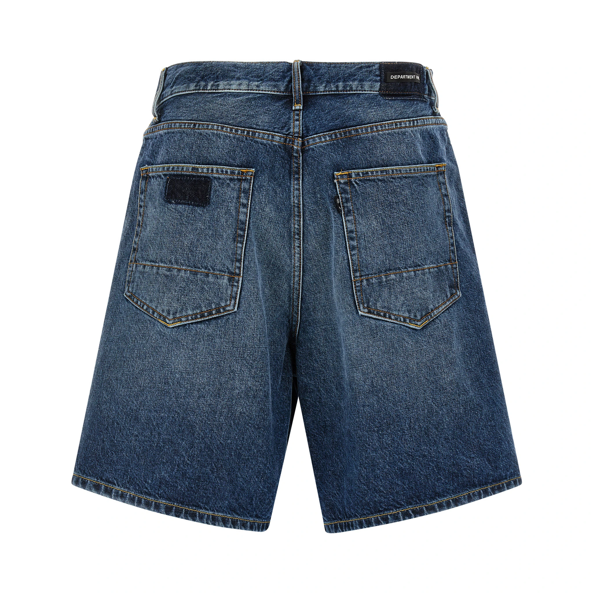 Blue Cotton Bermuda Shorts