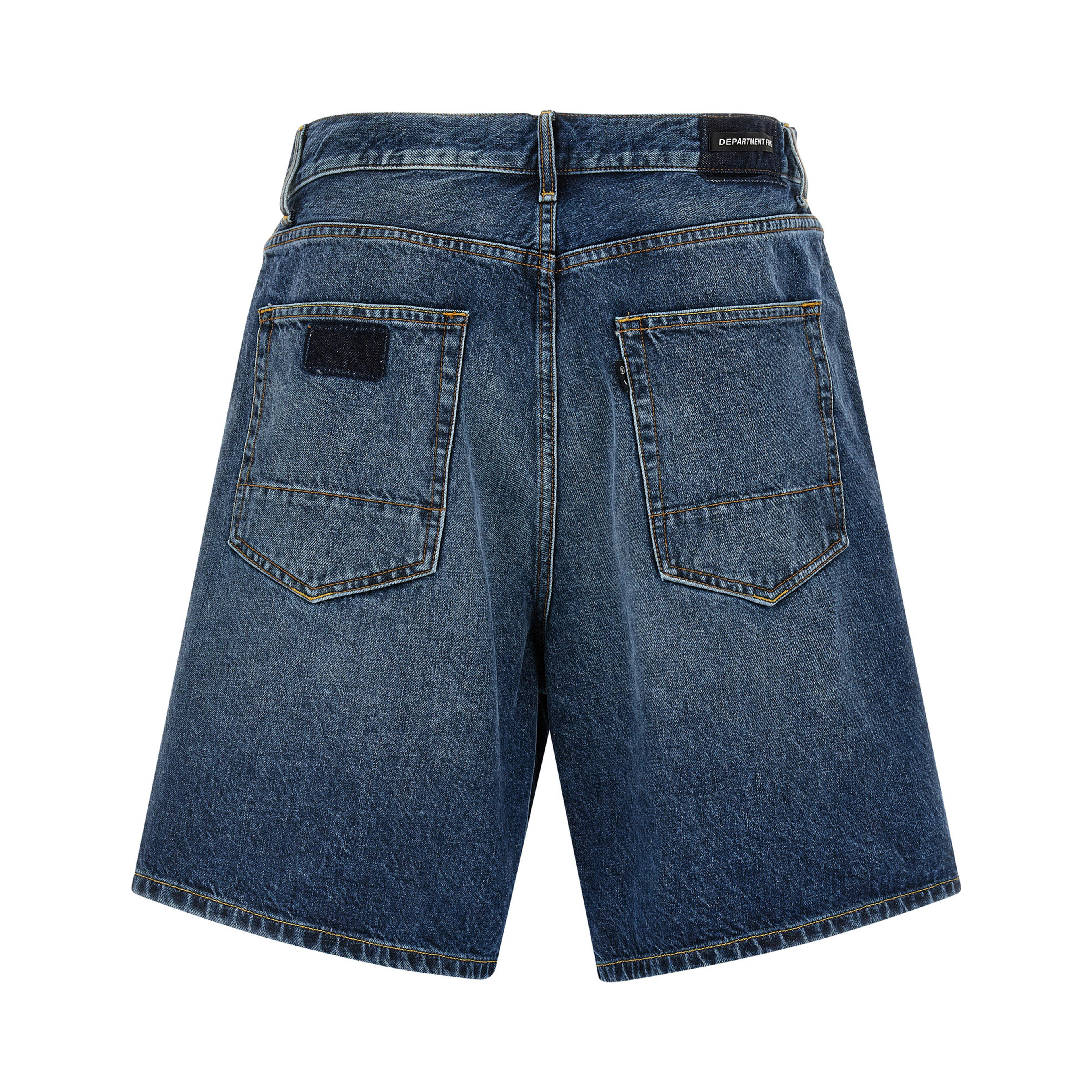 Blue Cotton Bermuda Shorts
