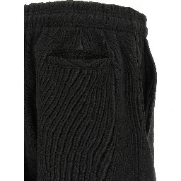 Black Cotton Bermuda Shorts