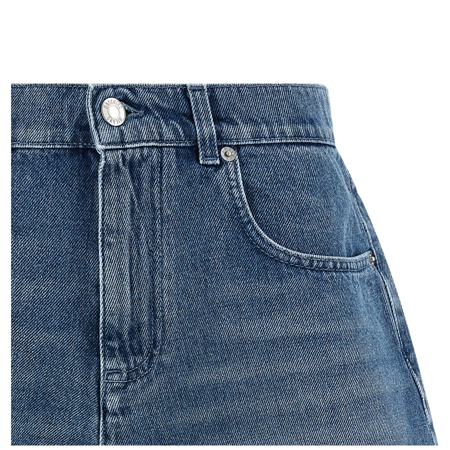 Blue Cotton Bermuda Shorts