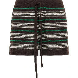 Brown Wool Bermuda Shorts