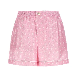 Multicolor Silk Bermuda Shorts