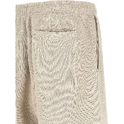 Beige Cotton Bermuda Shorts