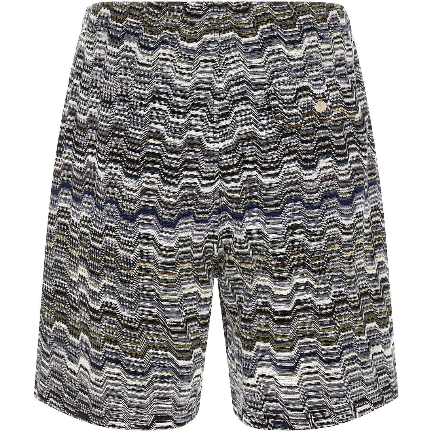 Bicolor Cotton Bermuda Shorts