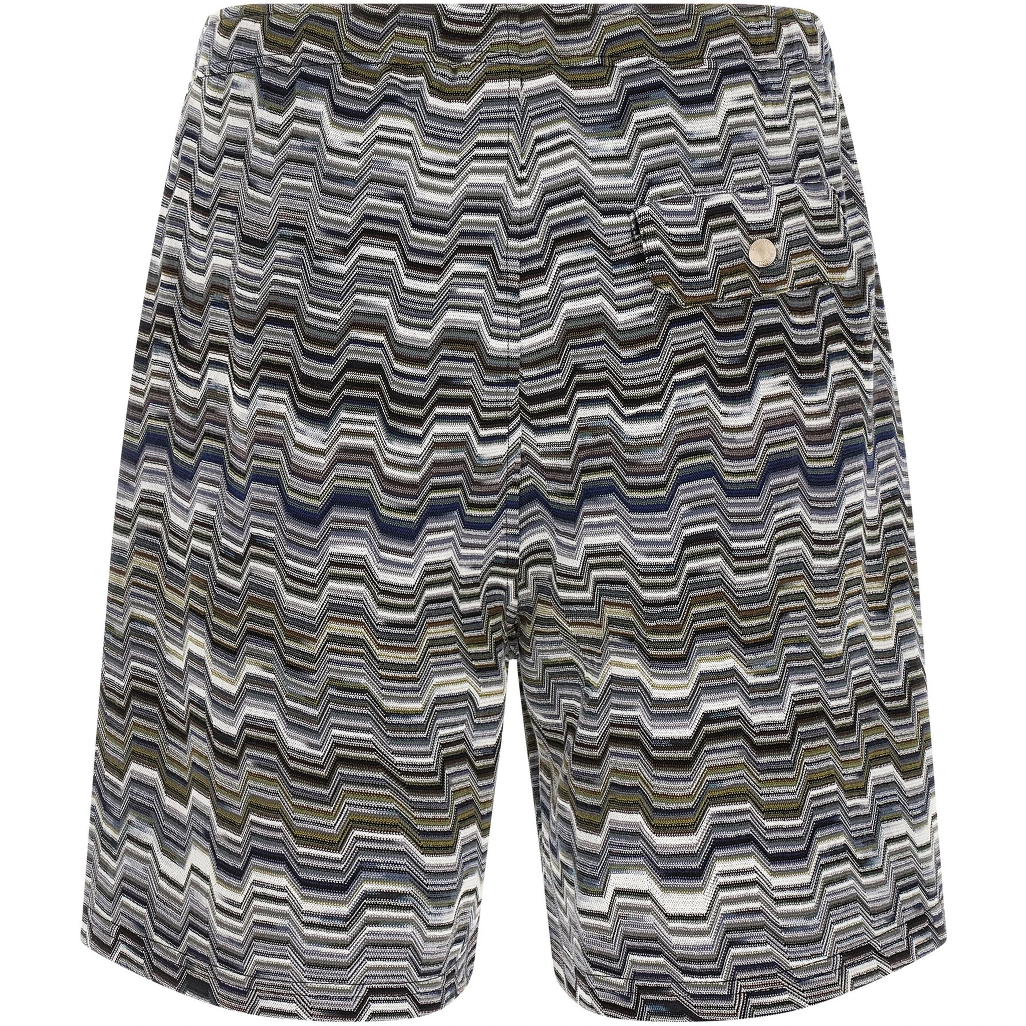 Bicolor Cotton Bermuda Shorts