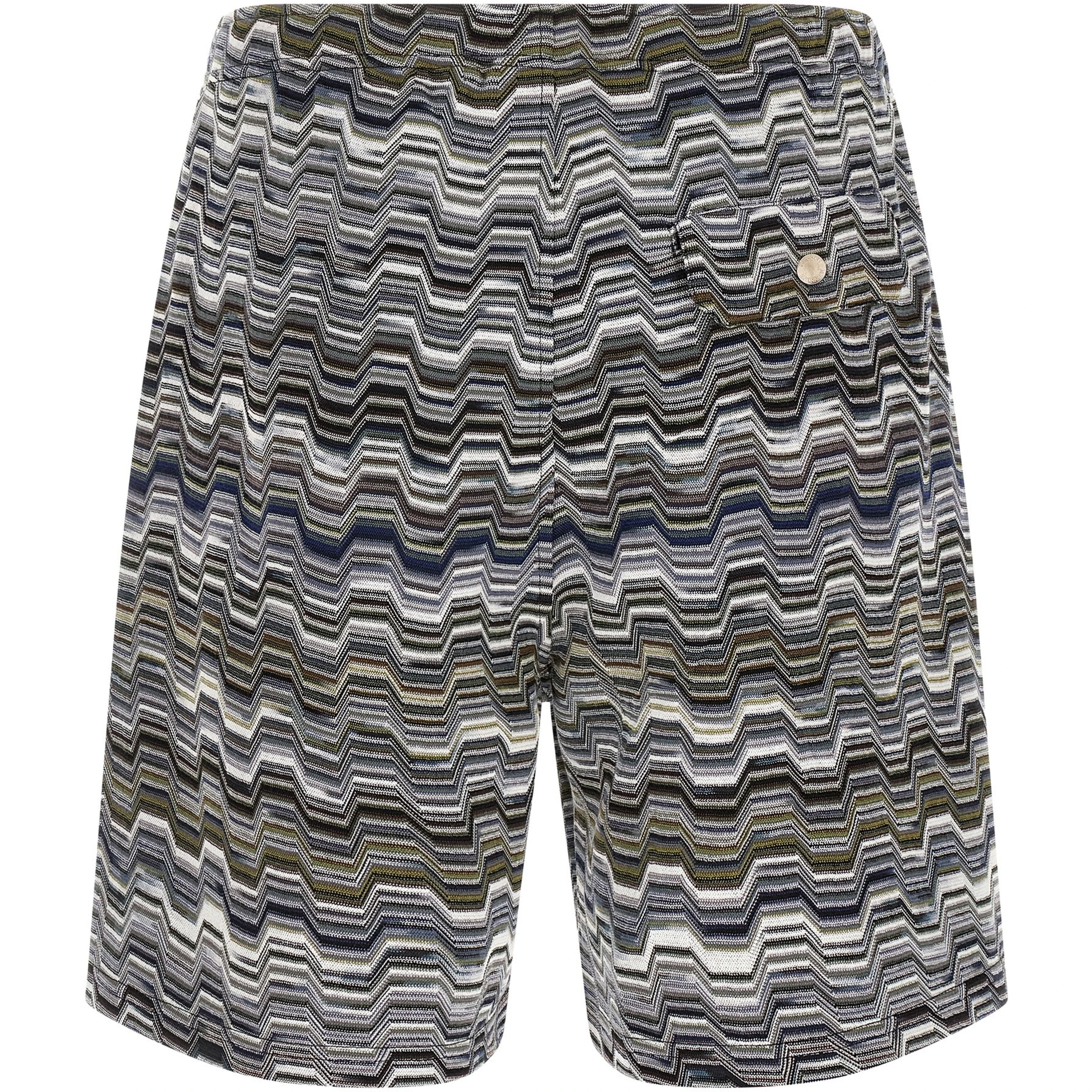 Bicolor Cotton Bermuda Shorts