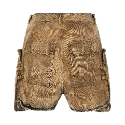 Beige Cotton Bermuda Shorts