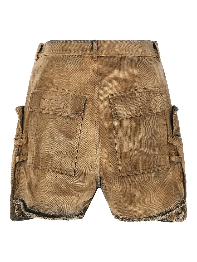 Beige Cotton Bermuda Shorts