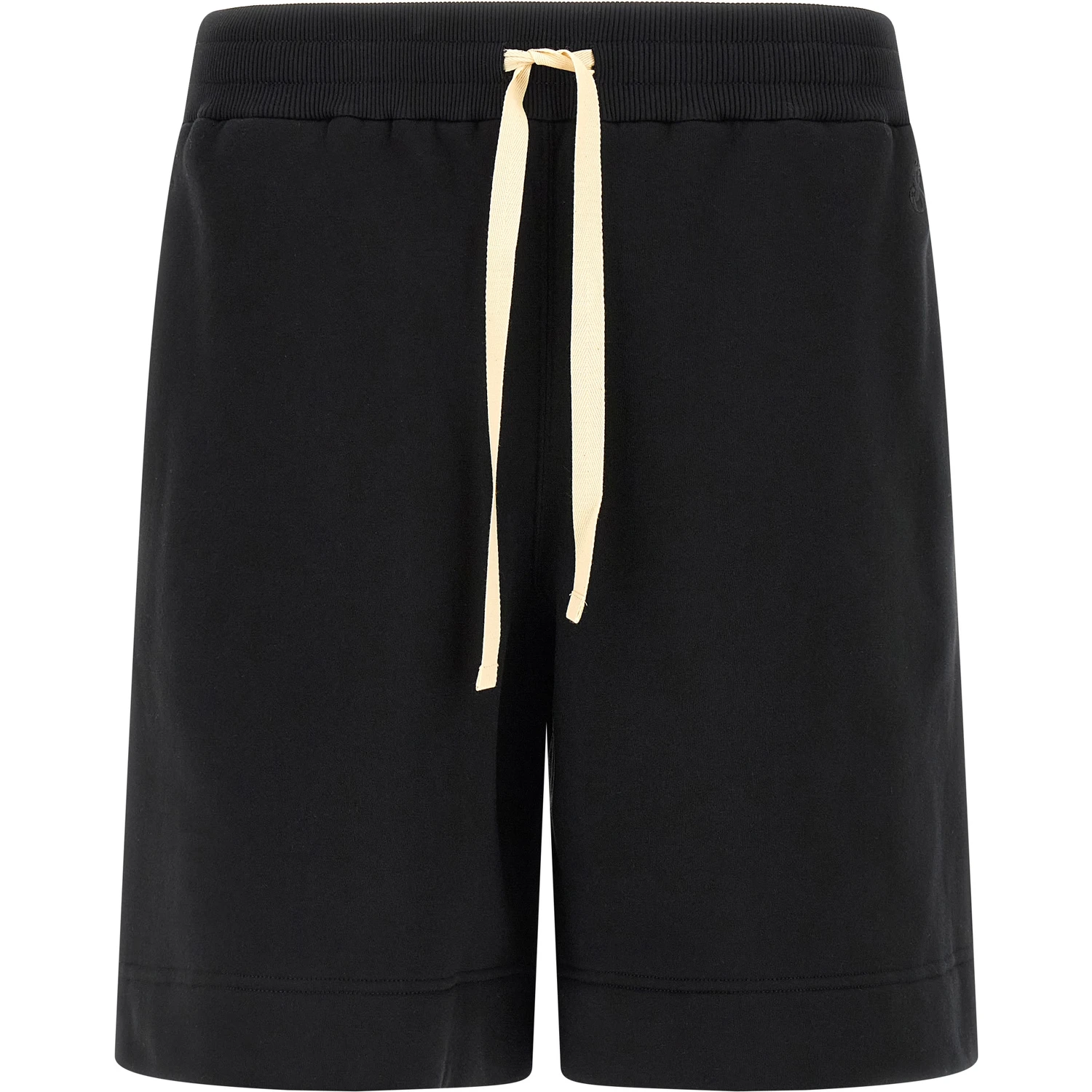 Black Cotton Bermuda Shorts