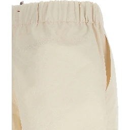 White Polyester Bermuda Shorts
