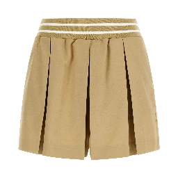 Beige Cotton Bermuda Shorts