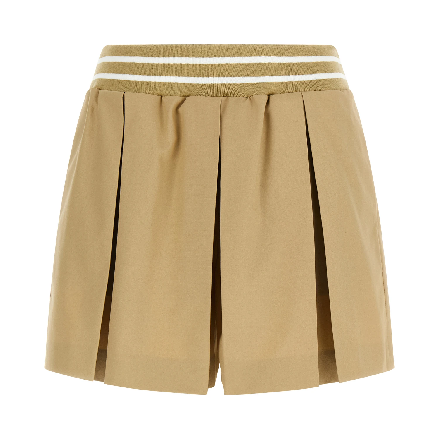 Beige Cotton Bermuda Shorts