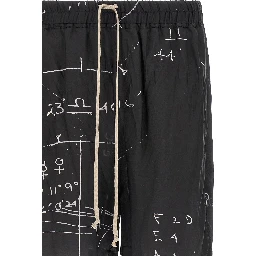 Bicolor Viscose Bermuda Shorts