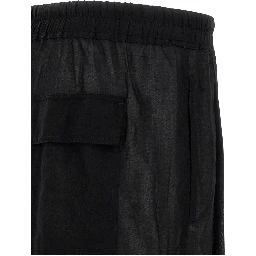Black Cotton Bermuda Shorts
