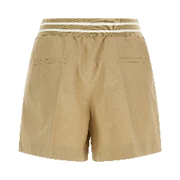 Beige Cotton Bermuda Shorts