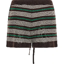 Brown Wool Bermuda Shorts