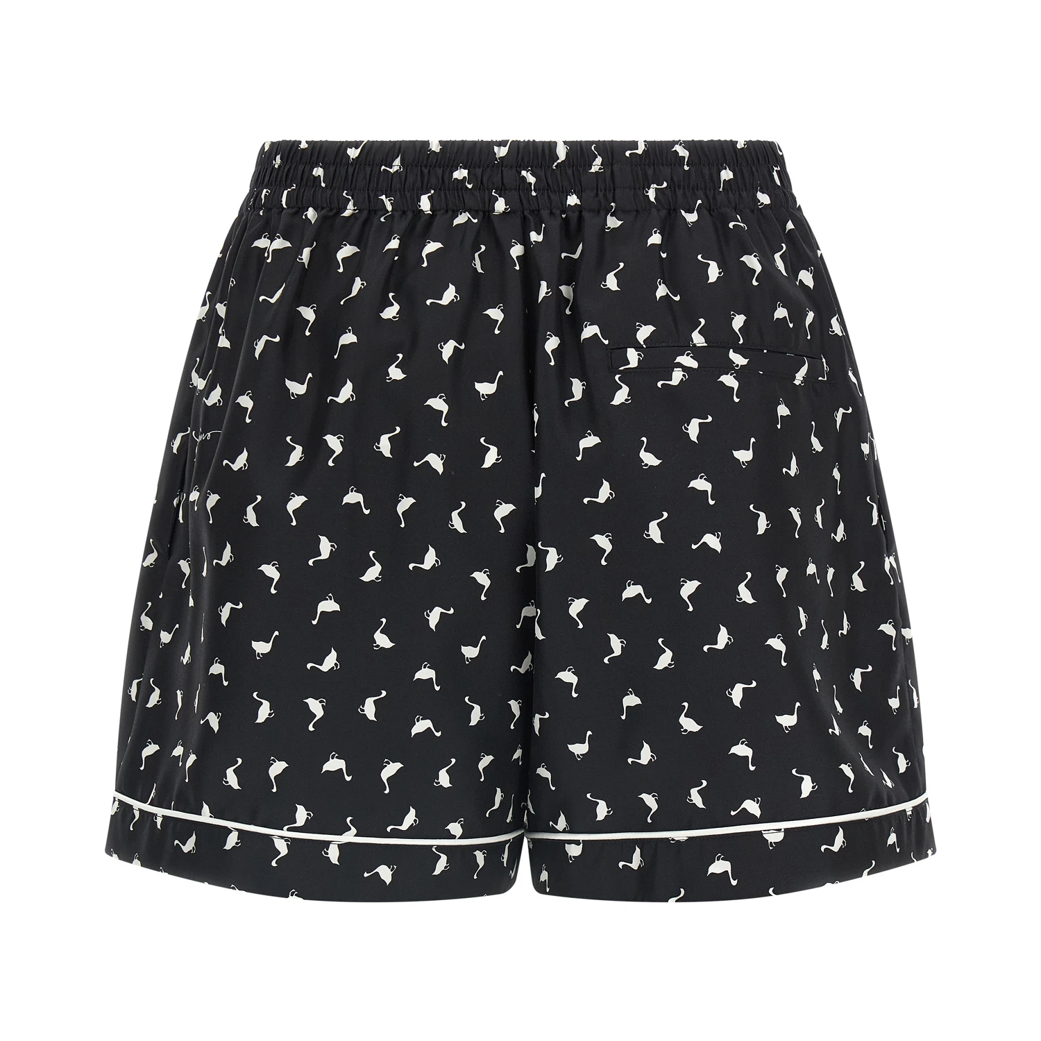 Bicolor Silk Bermuda Shorts