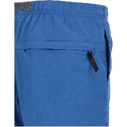 Blue Nylon Bermuda Shorts