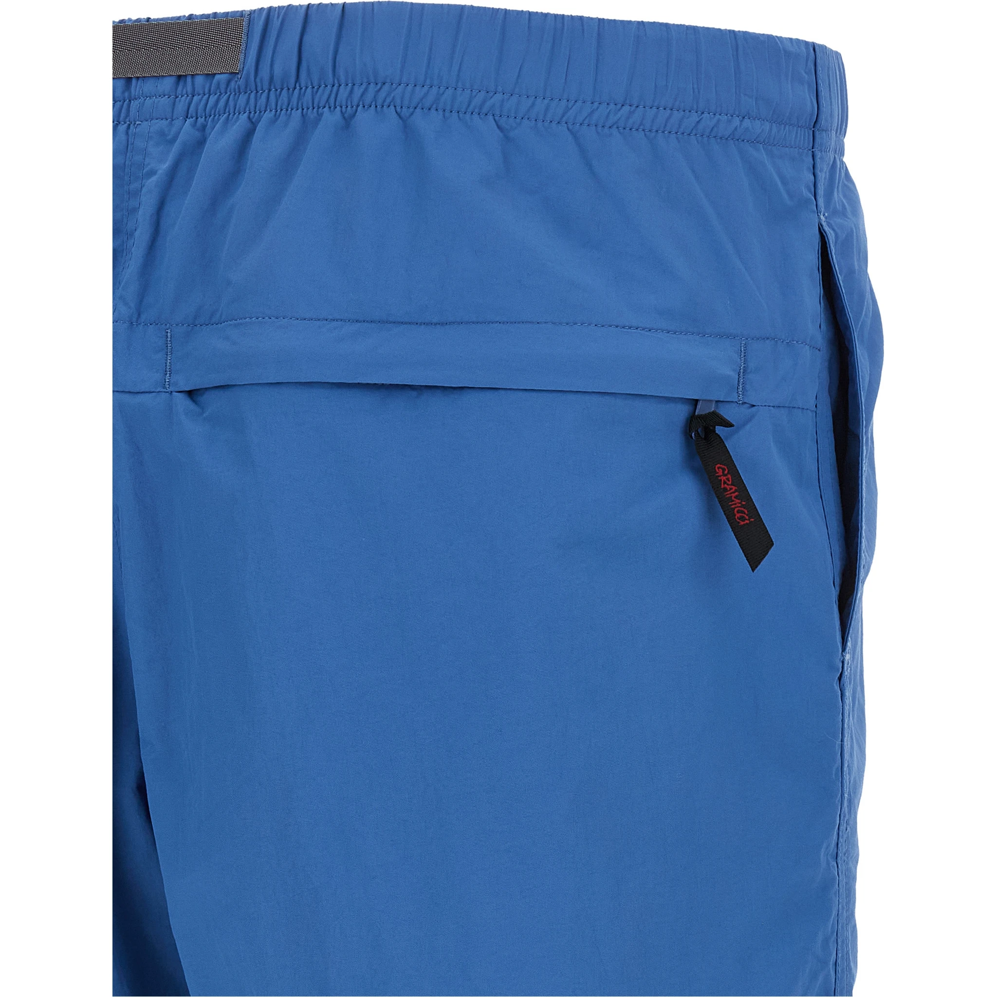 Blue Nylon Bermuda Shorts