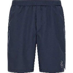 Blue Polyester Bermuda Shorts