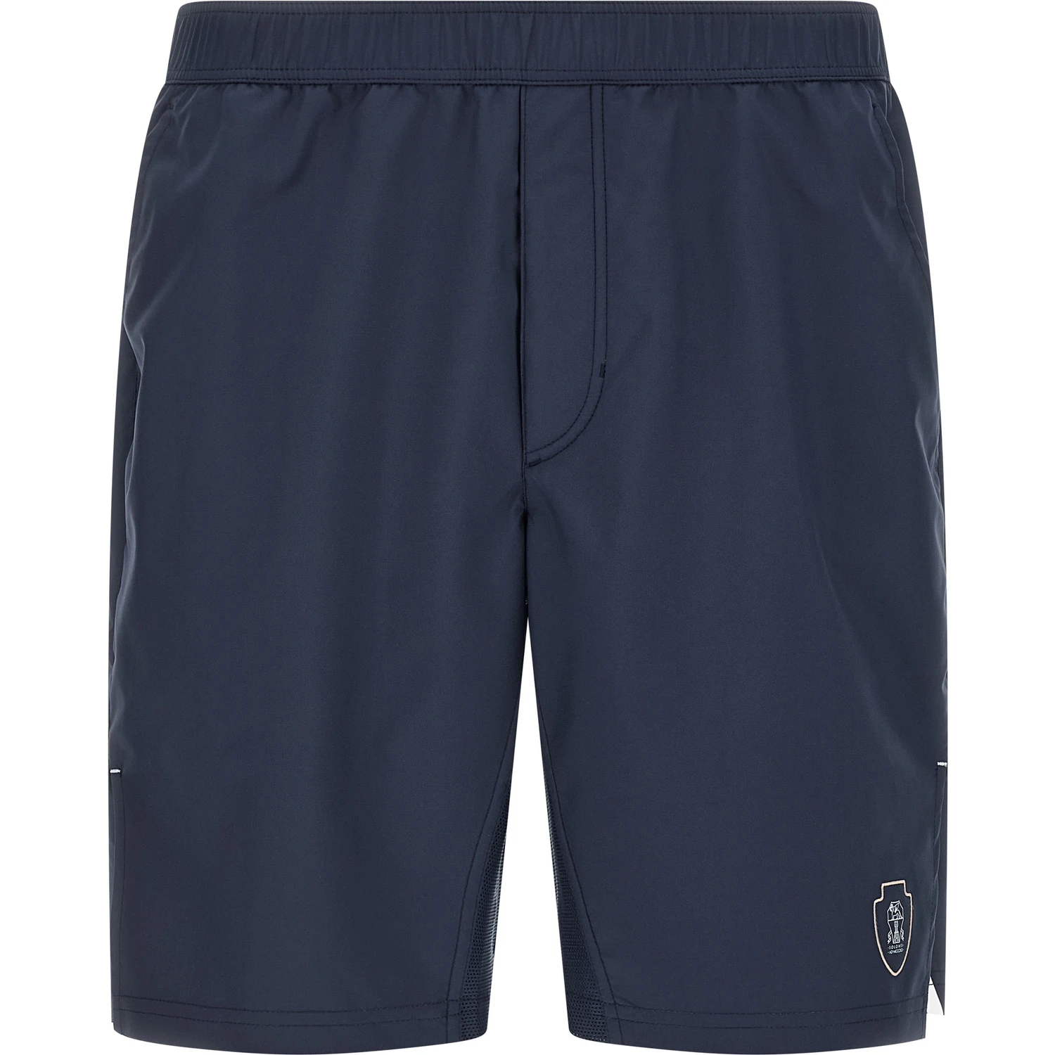 Blue Polyester Bermuda Shorts