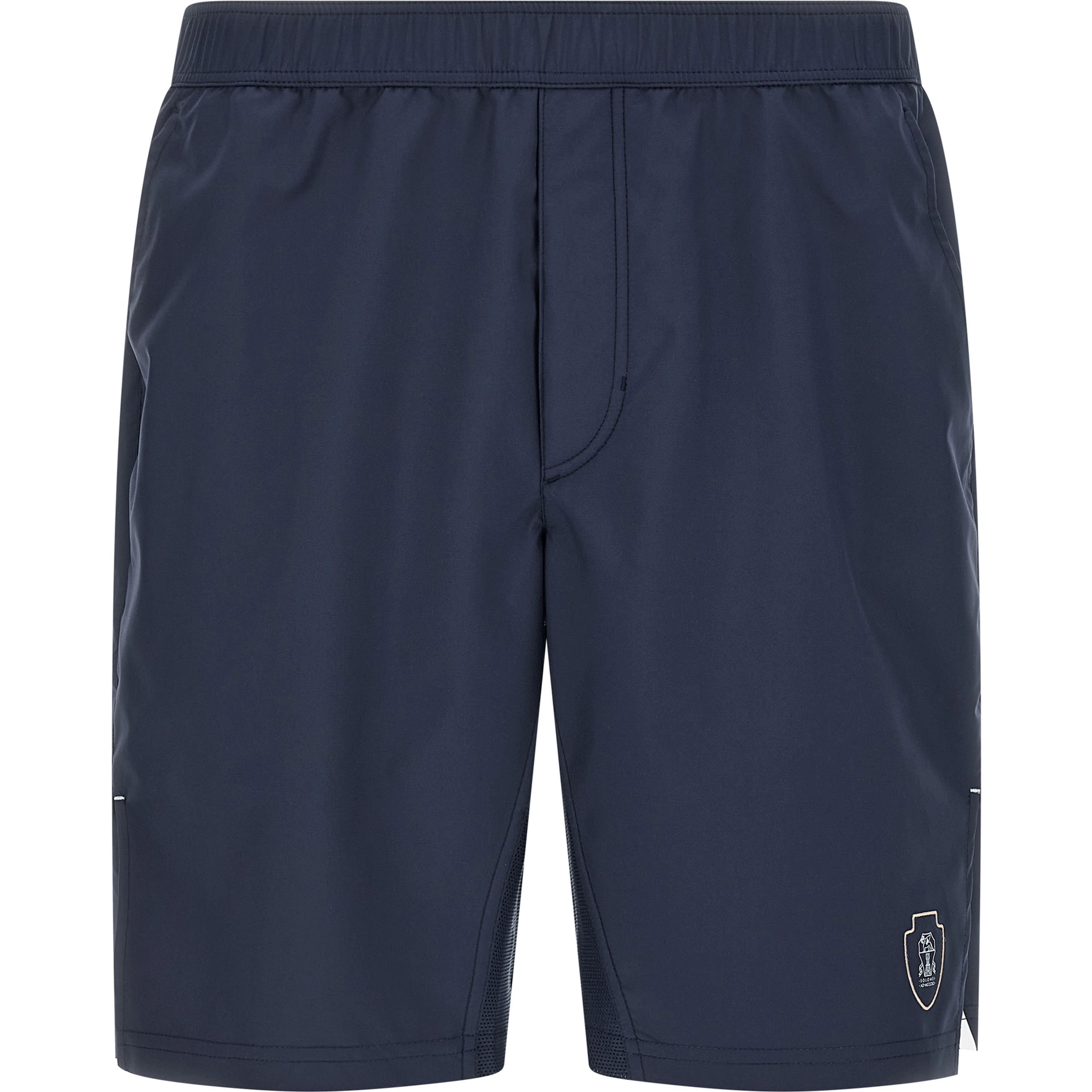 Blue Polyester Bermuda Shorts