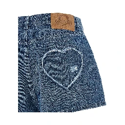 Blue Cotton Bermuda Shorts