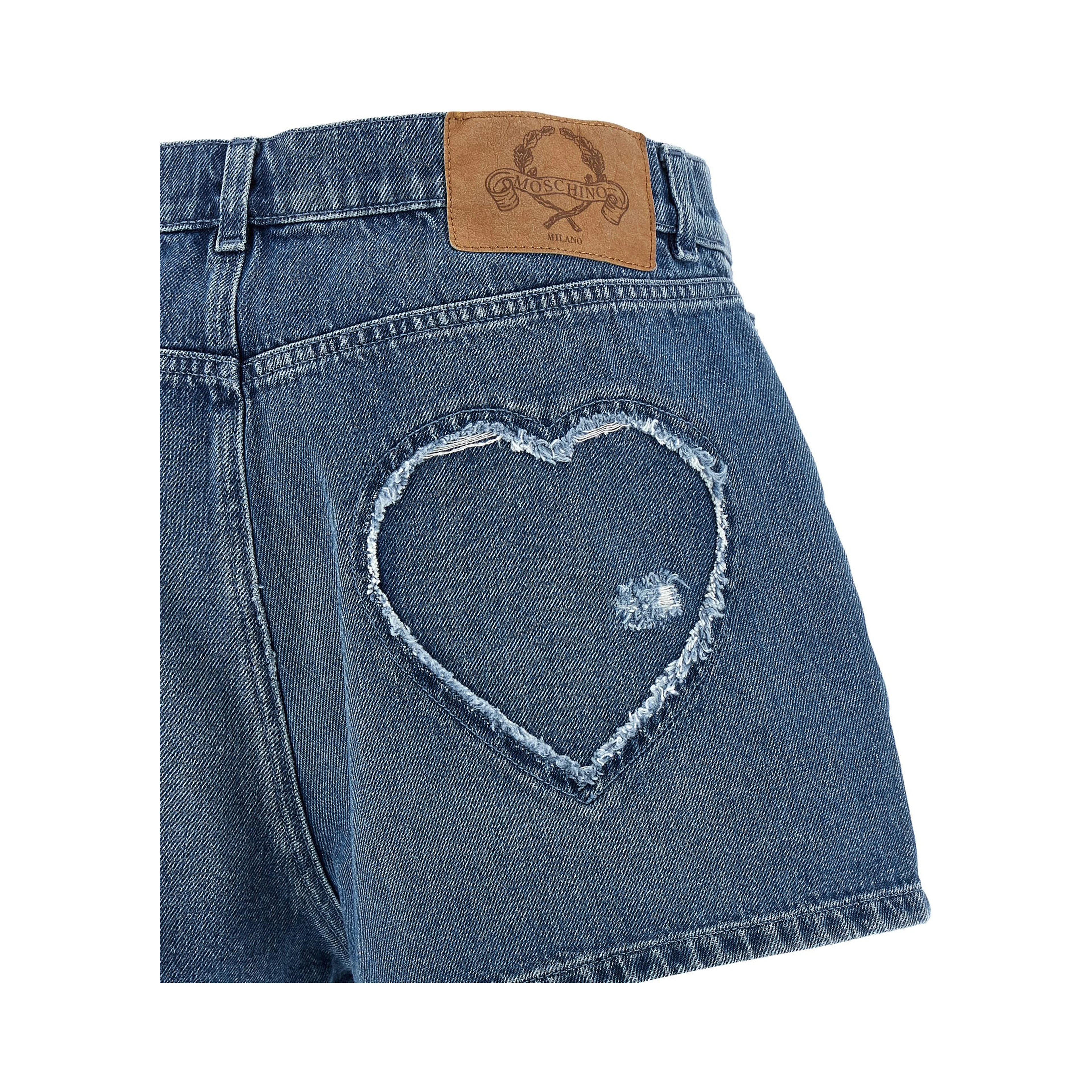 Blue Cotton Bermuda Shorts