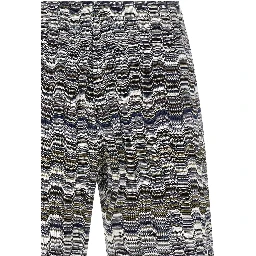 Bicolor Cotton Bermuda Shorts