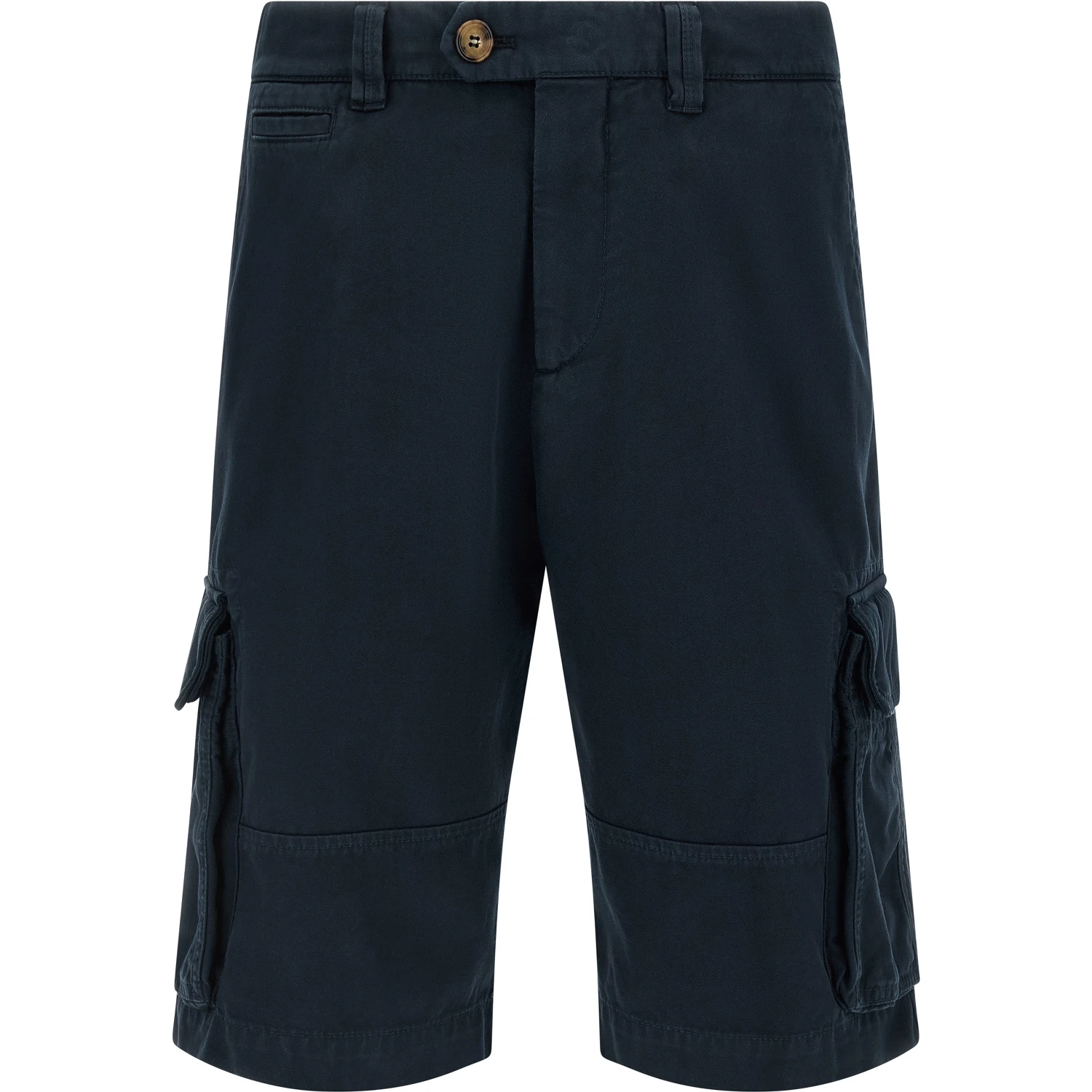 Blue Cotton Bermuda Shorts