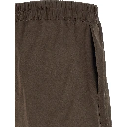 Brown Cotton Bermuda Shorts