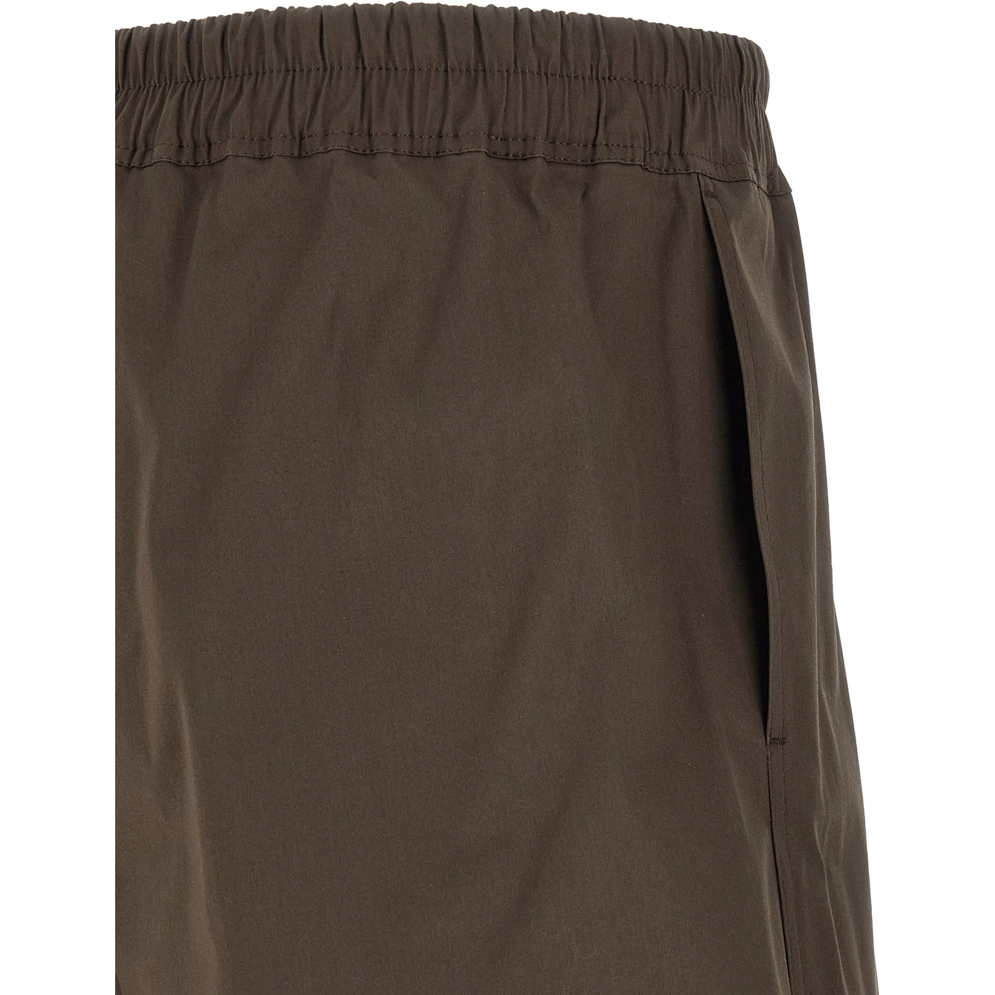 Brown Cotton Bermuda Shorts