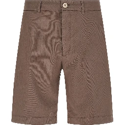 Brown Cotton Bermuda Shorts