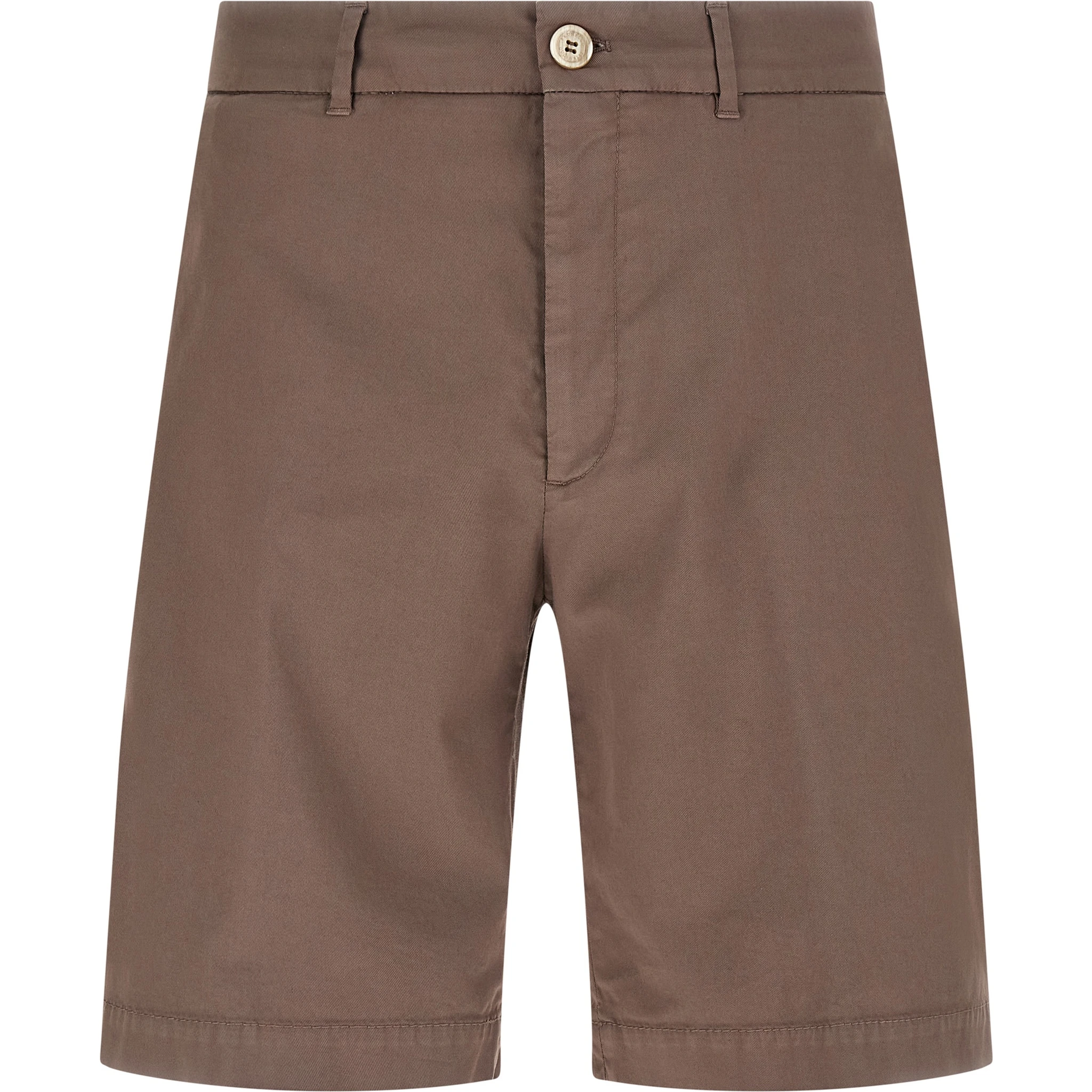 Brown Cotton Bermuda Shorts
