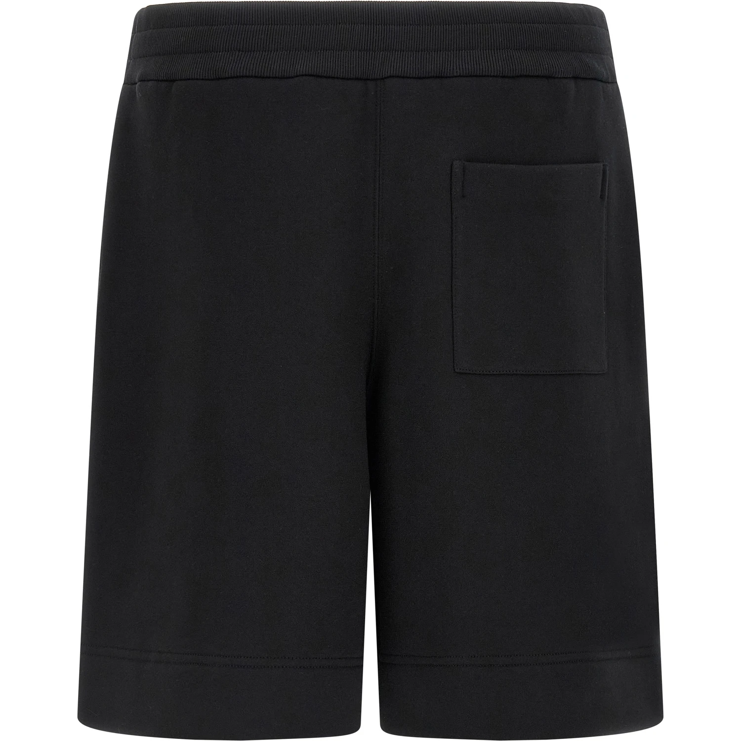 Black Cotton Bermuda Shorts
