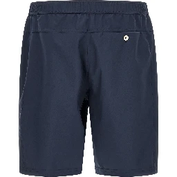 Blue Polyester Bermuda Shorts
