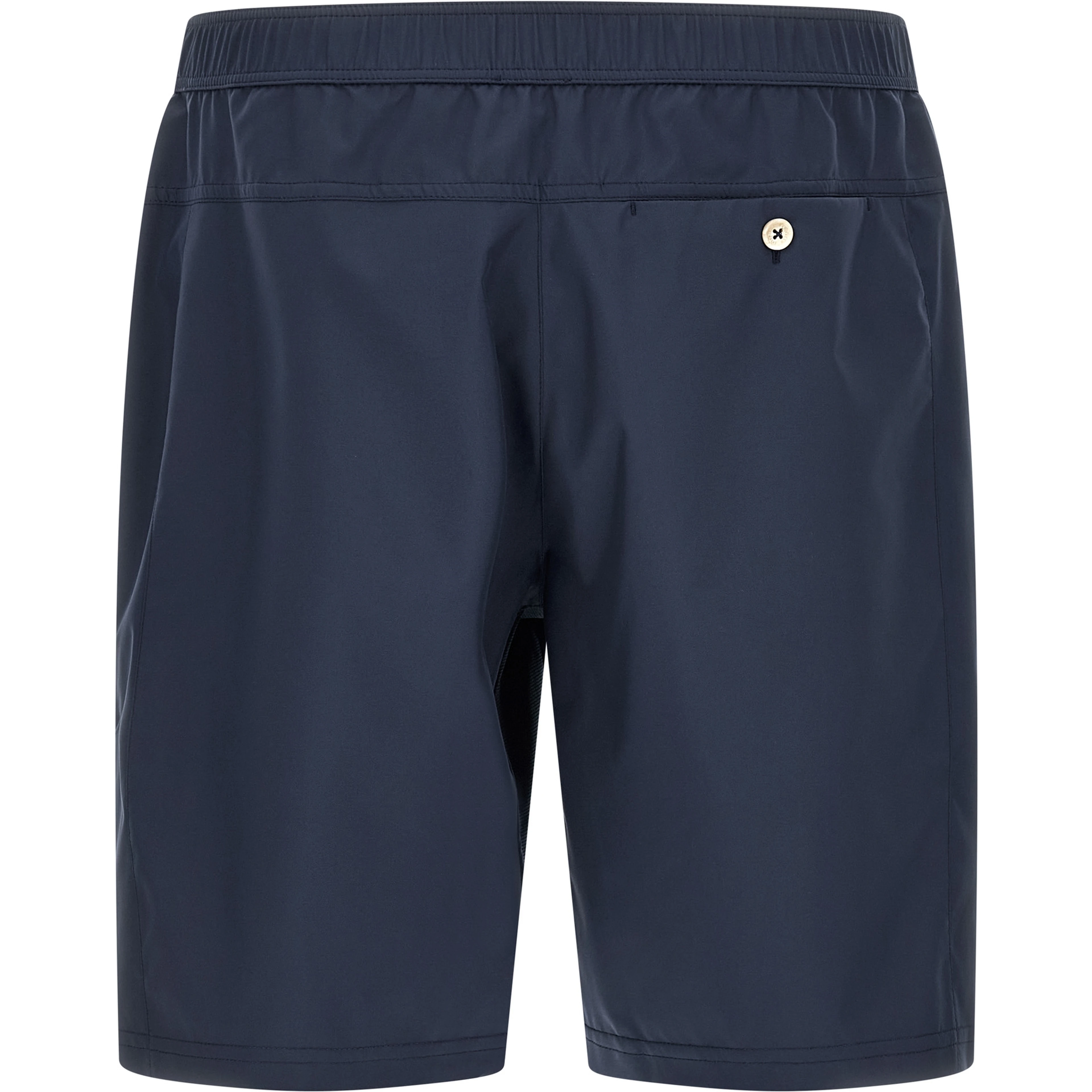 Blue Polyester Bermuda Shorts
