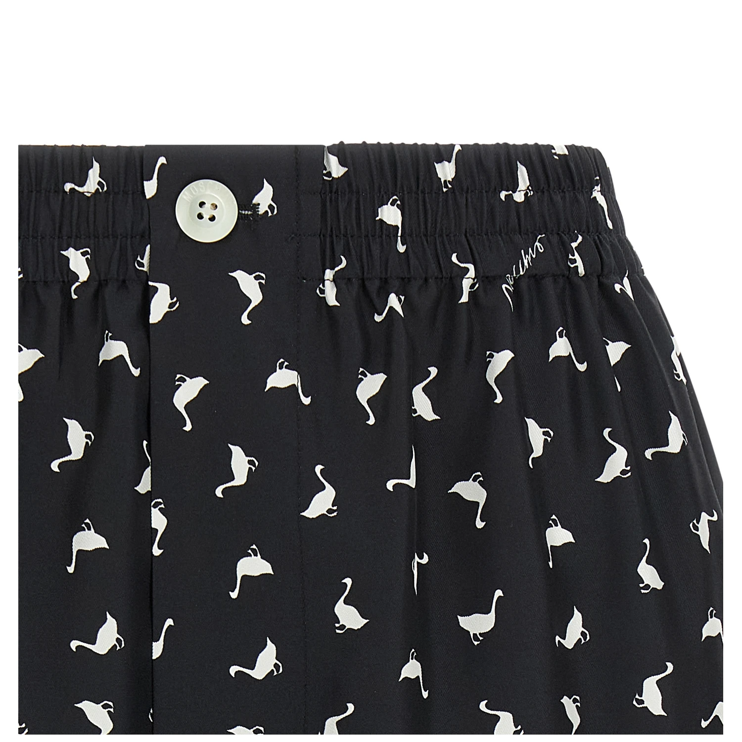 Bicolor Silk Bermuda Shorts