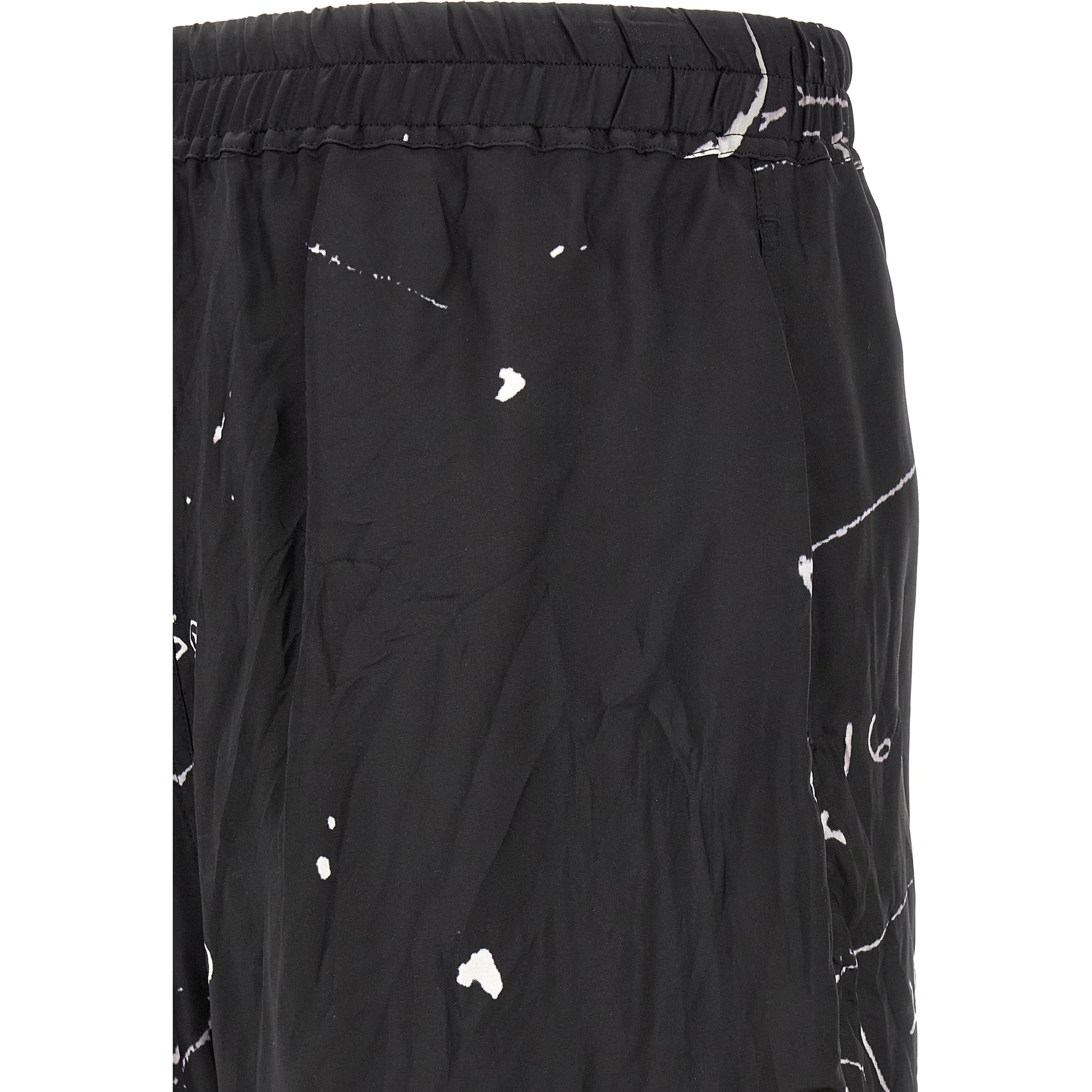 Bicolor Viscose Bermuda Shorts