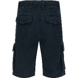 Blue Cotton Bermuda Shorts