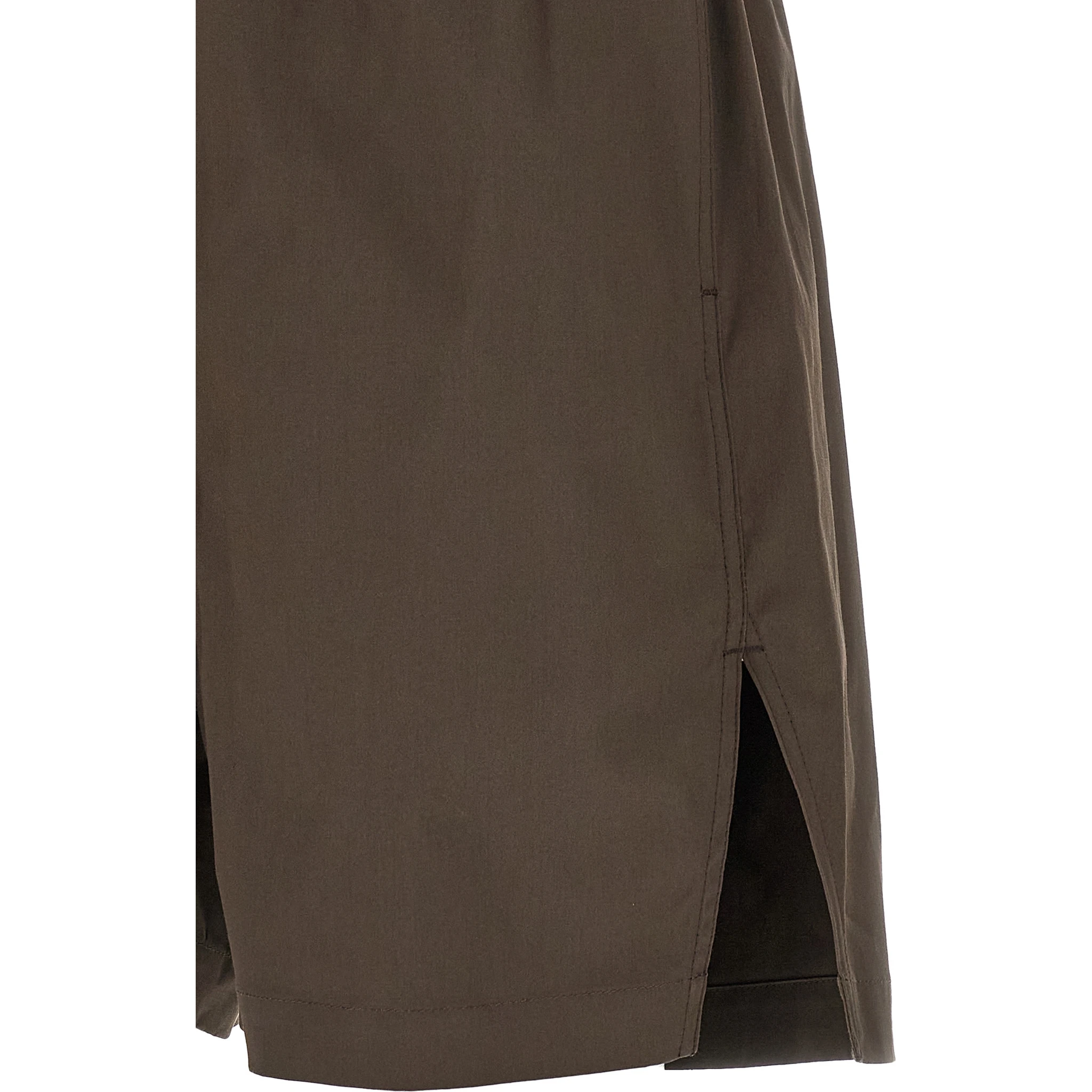 Brown Cotton Bermuda Shorts