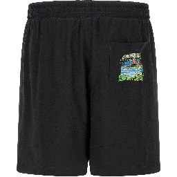 Black Silk Bermuda Shorts