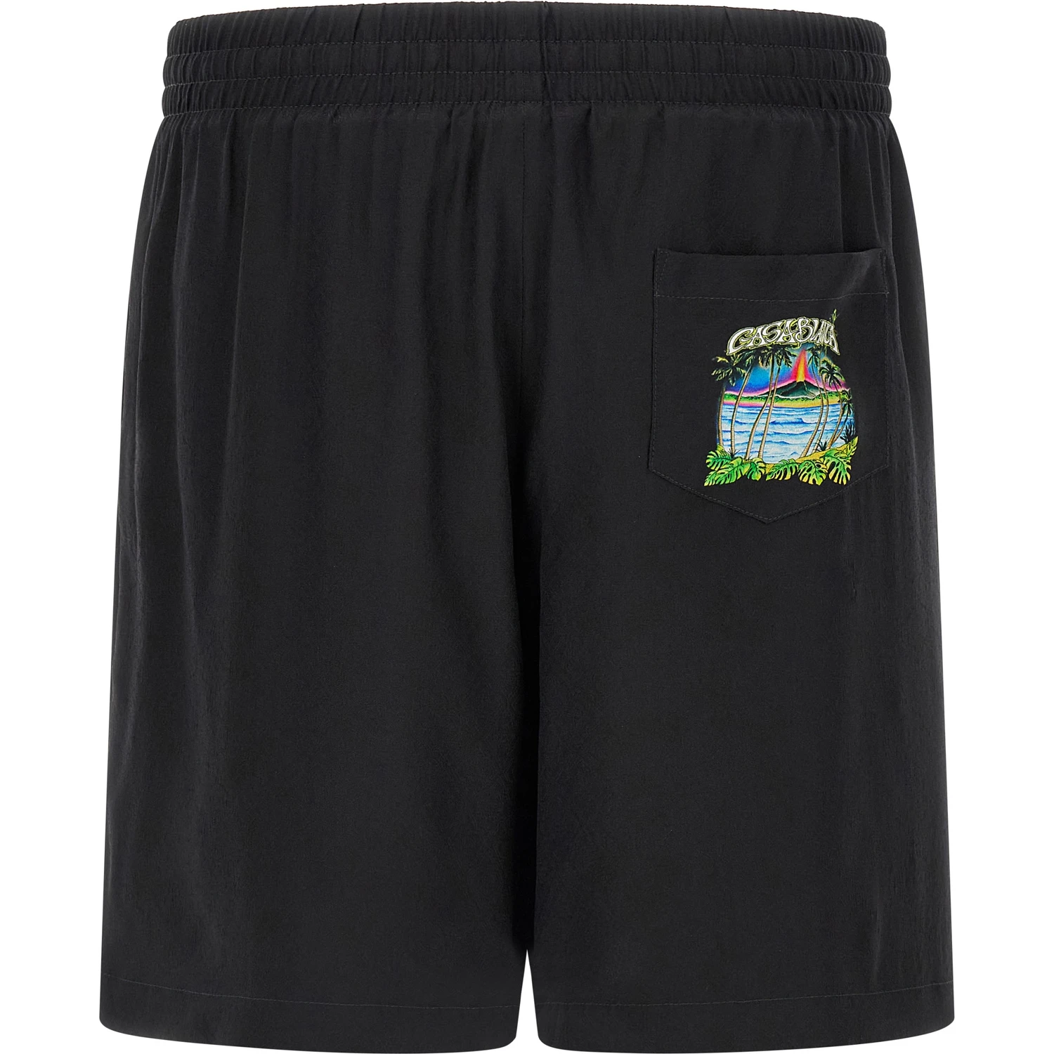 Black Silk Bermuda Shorts