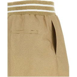 Beige Cotton Bermuda Shorts